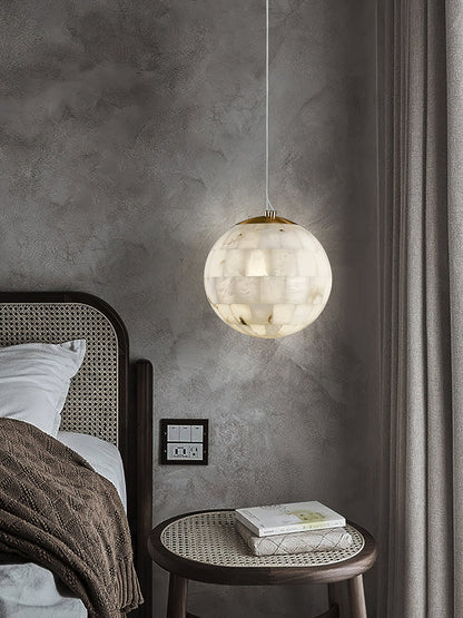 Alabaster Ball Alabaster Pendant Light
