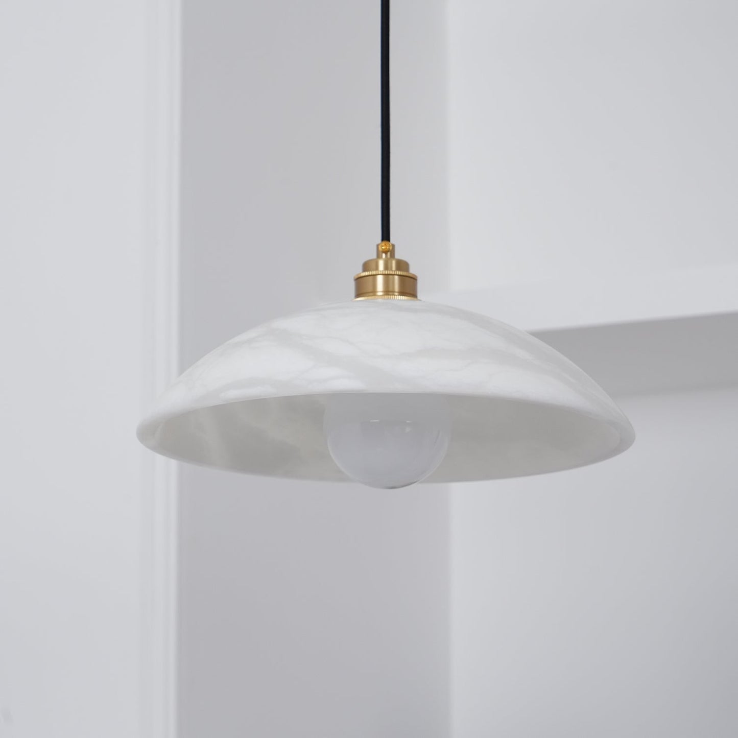 Alabaster Dome Alabaster Pendant Light