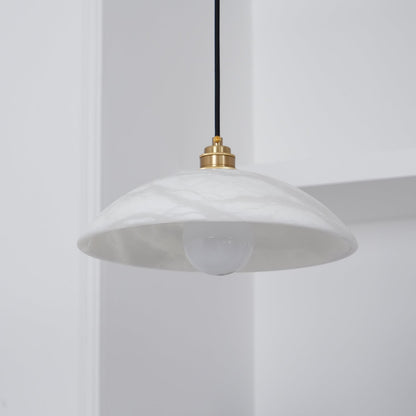 Alabaster Dome Alabaster Pendant Light