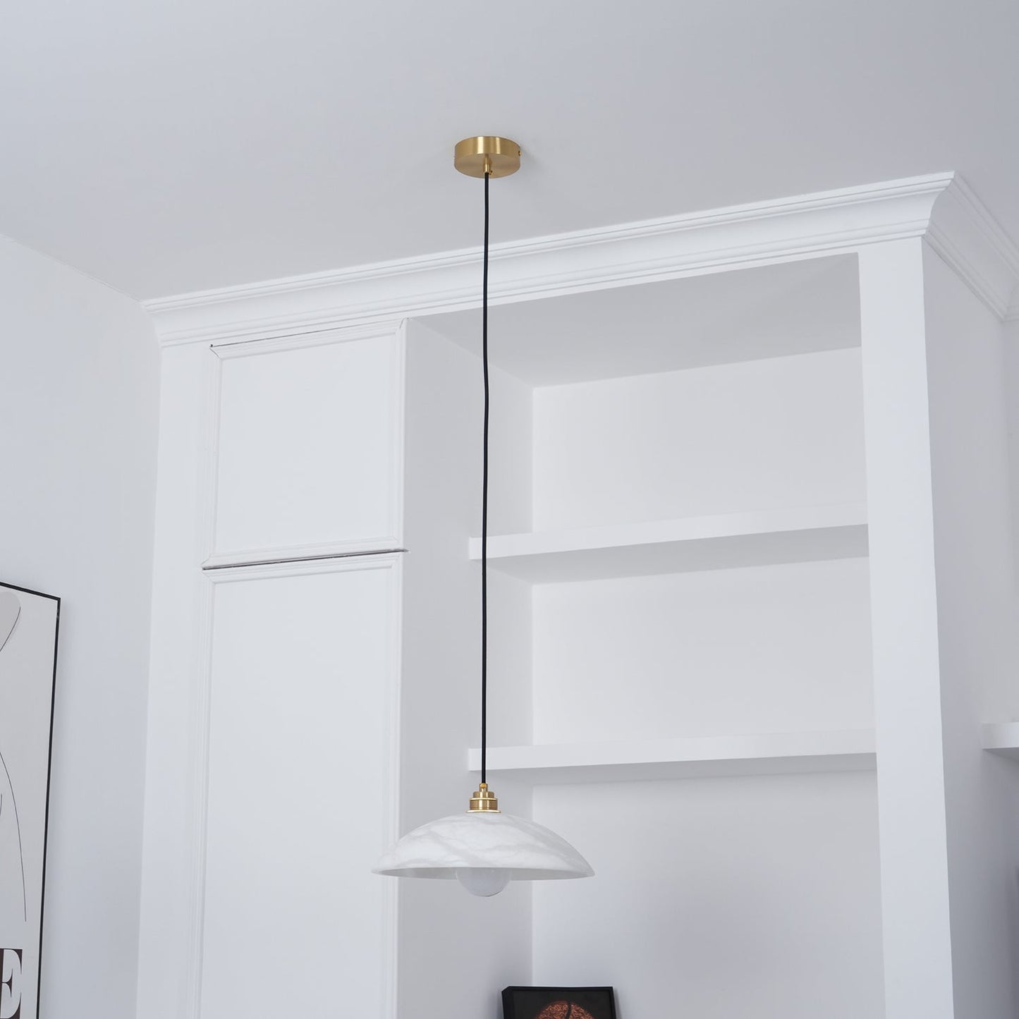 Alabaster Dome Alabaster Pendant Light