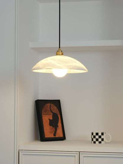 Alabaster Dome Alabaster Pendant Light