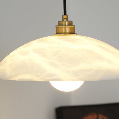 Alabaster Dome Alabaster Pendant Light