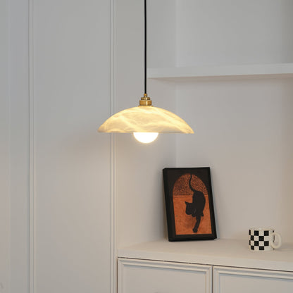 Alabaster Dome Alabaster Pendant Light