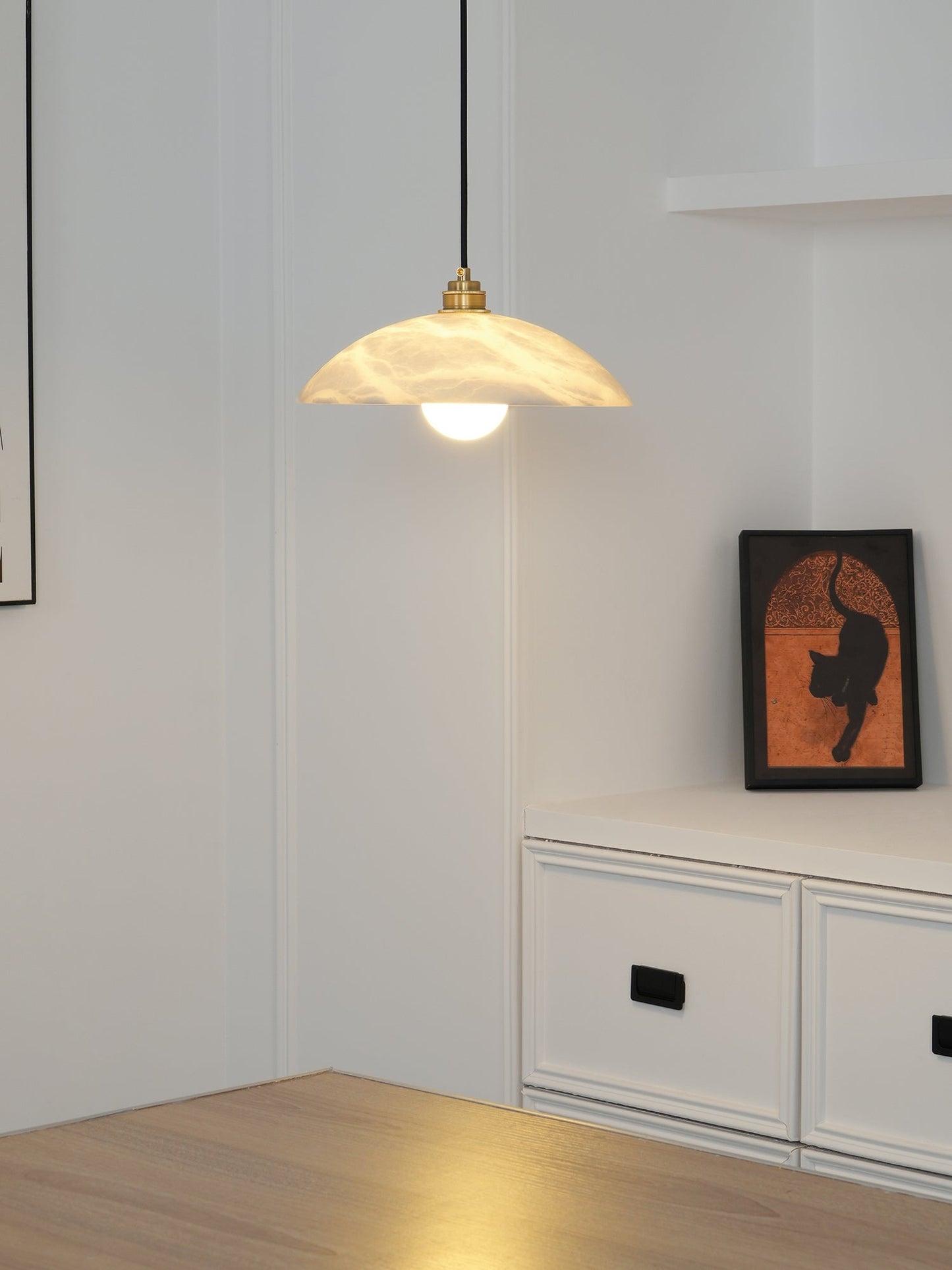 Alabaster Dome Alabaster Pendant Light