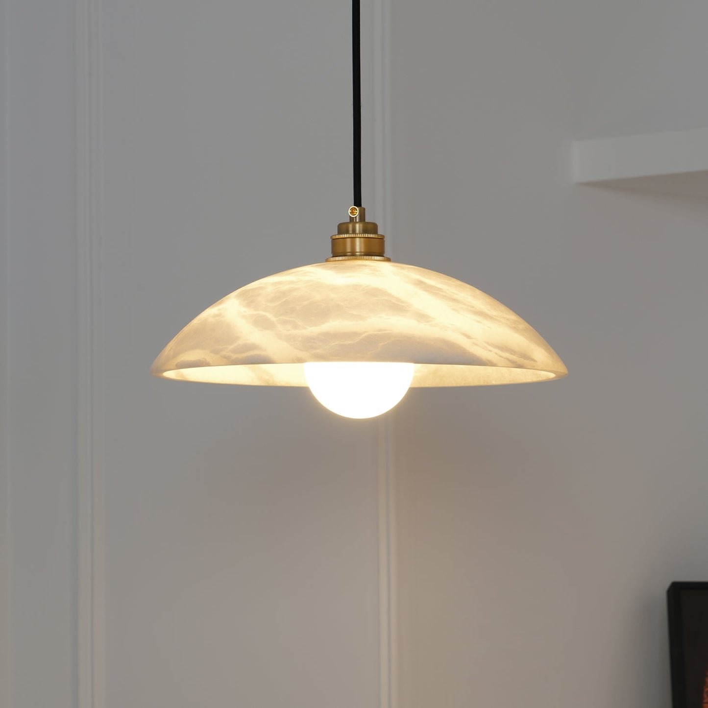 Alabaster Dome Alabaster Pendant Light
