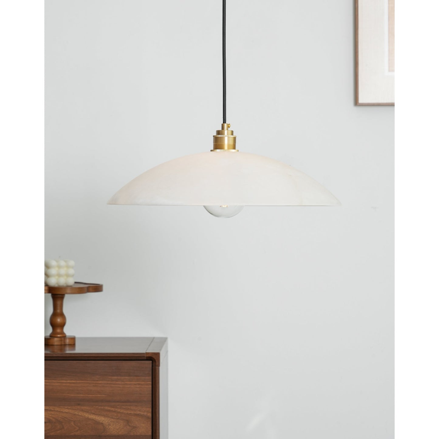 Alabaster Dome Alabaster Pendant Light