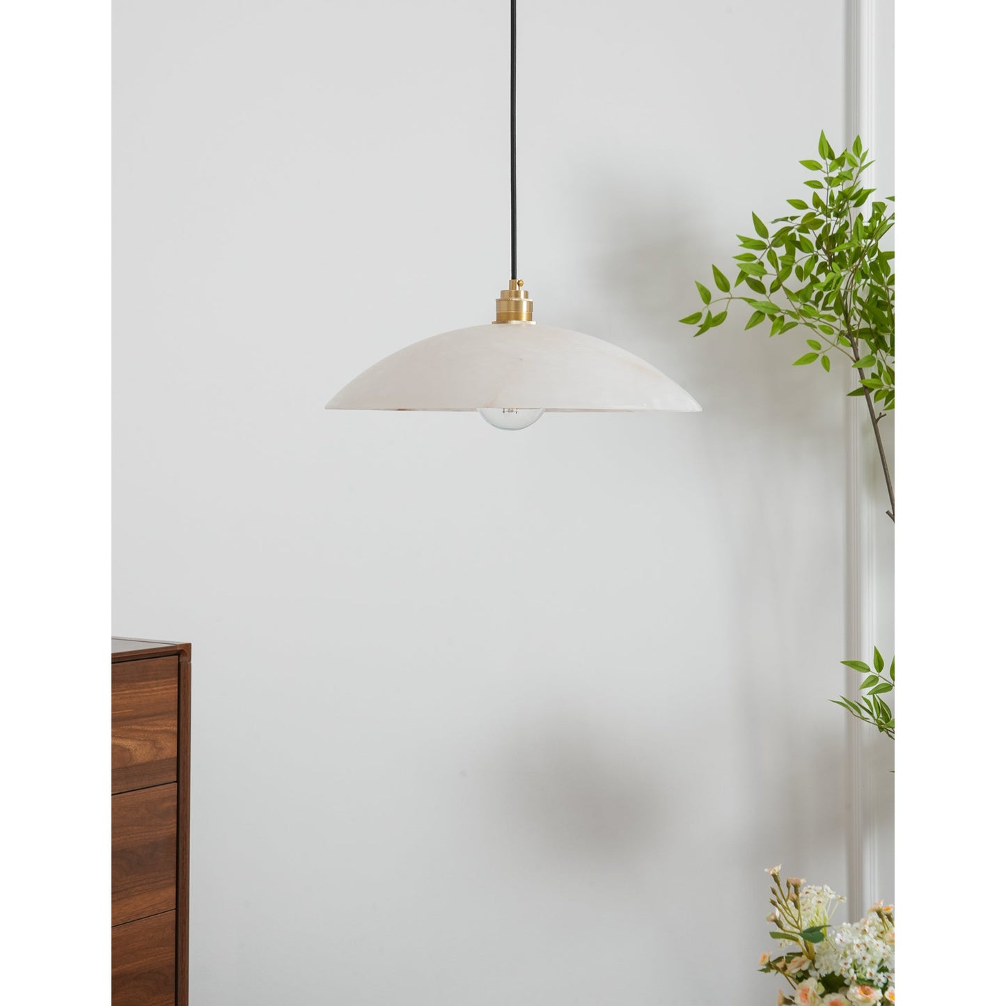 Alabaster Dome Alabaster Pendant Light