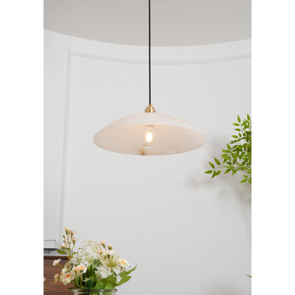 Alabaster Dome Alabaster Pendant Light