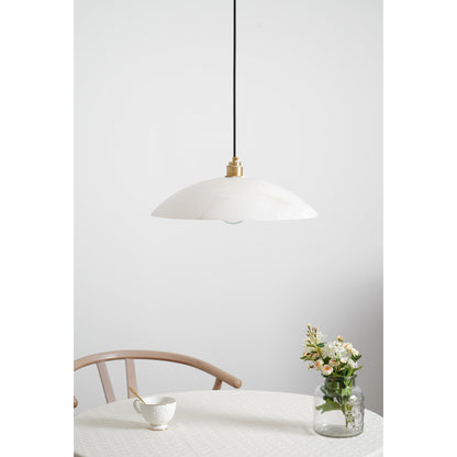 Alabaster Dome Alabaster Pendant Light
