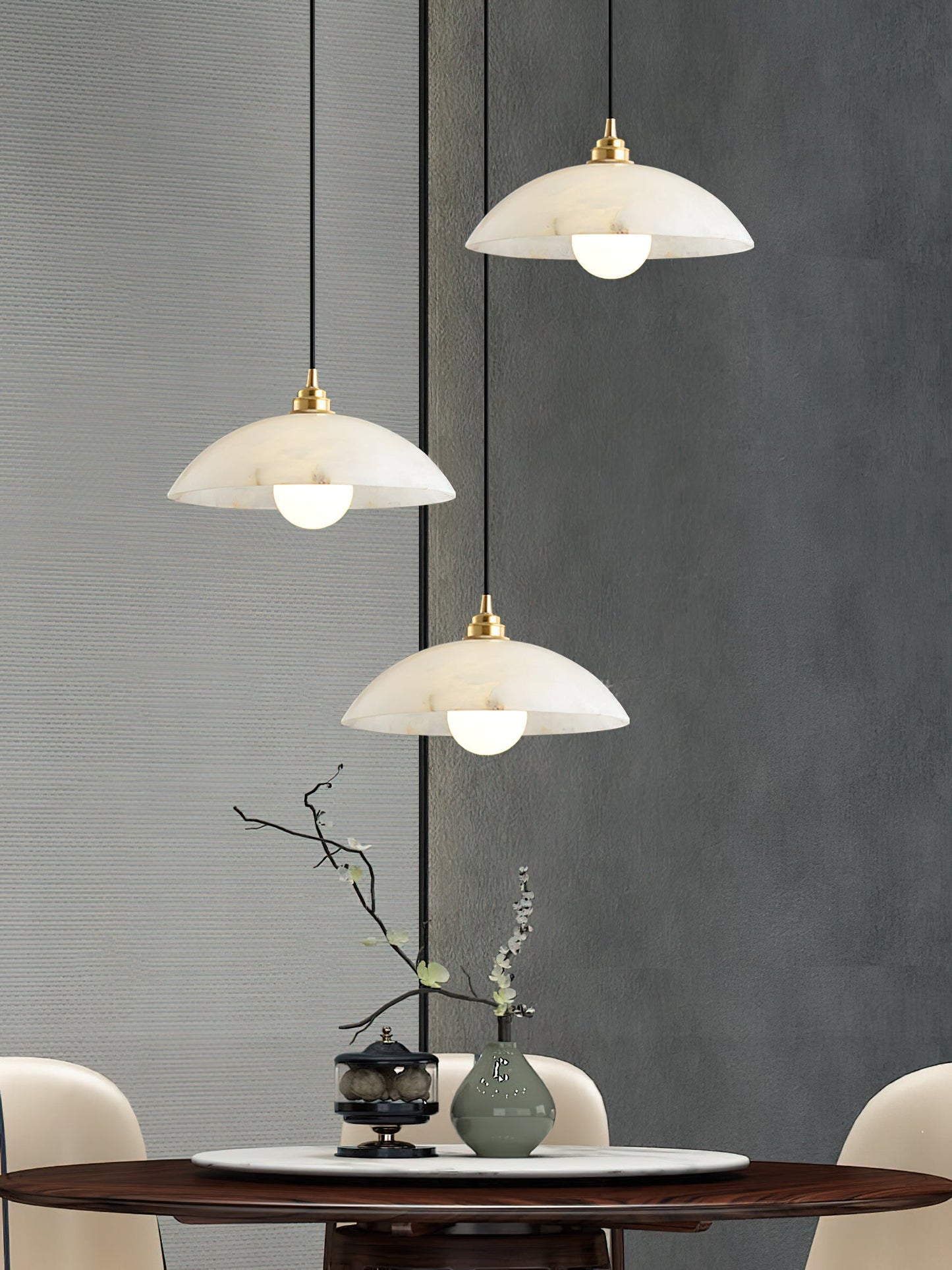 Alabaster Dome Alabaster Pendant Light