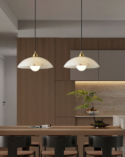 Alabaster Dome Alabaster Pendant Light