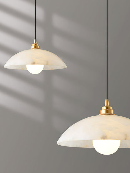 Alabaster Dome Alabaster Pendant Light