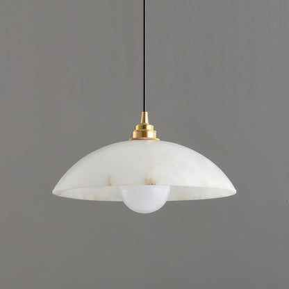 Alabaster Dome Alabaster Pendant Light