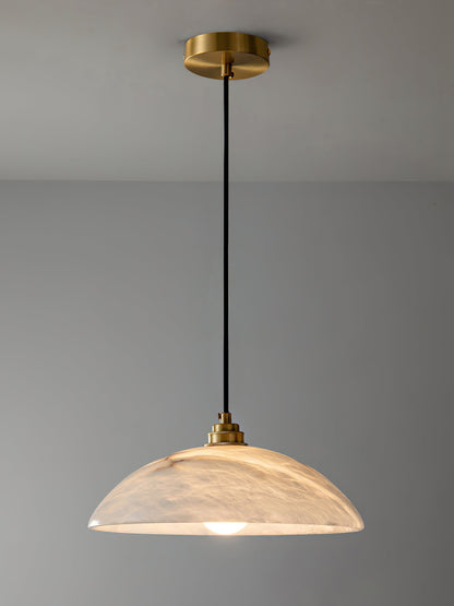 Alabaster Dome Alabaster Pendant Light