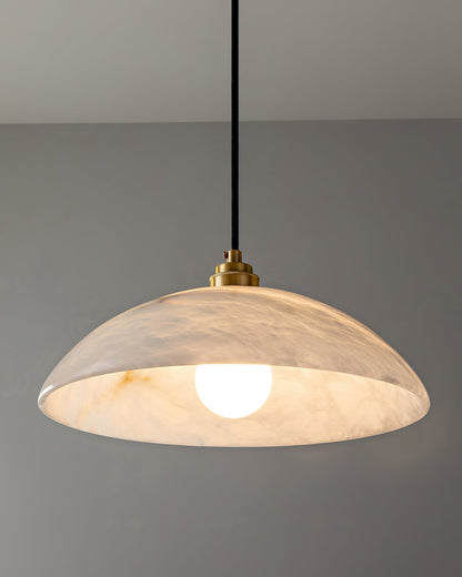 Alabaster Dome Alabaster Pendant Light