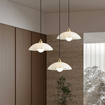 Alabaster Dome Alabaster Pendant Light