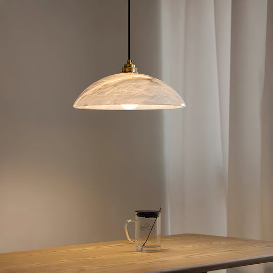 Alabaster Dome Alabaster Pendant Light