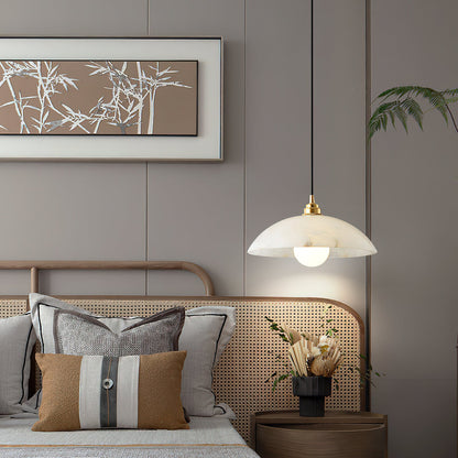 Alabaster Dome Alabaster Pendant Light