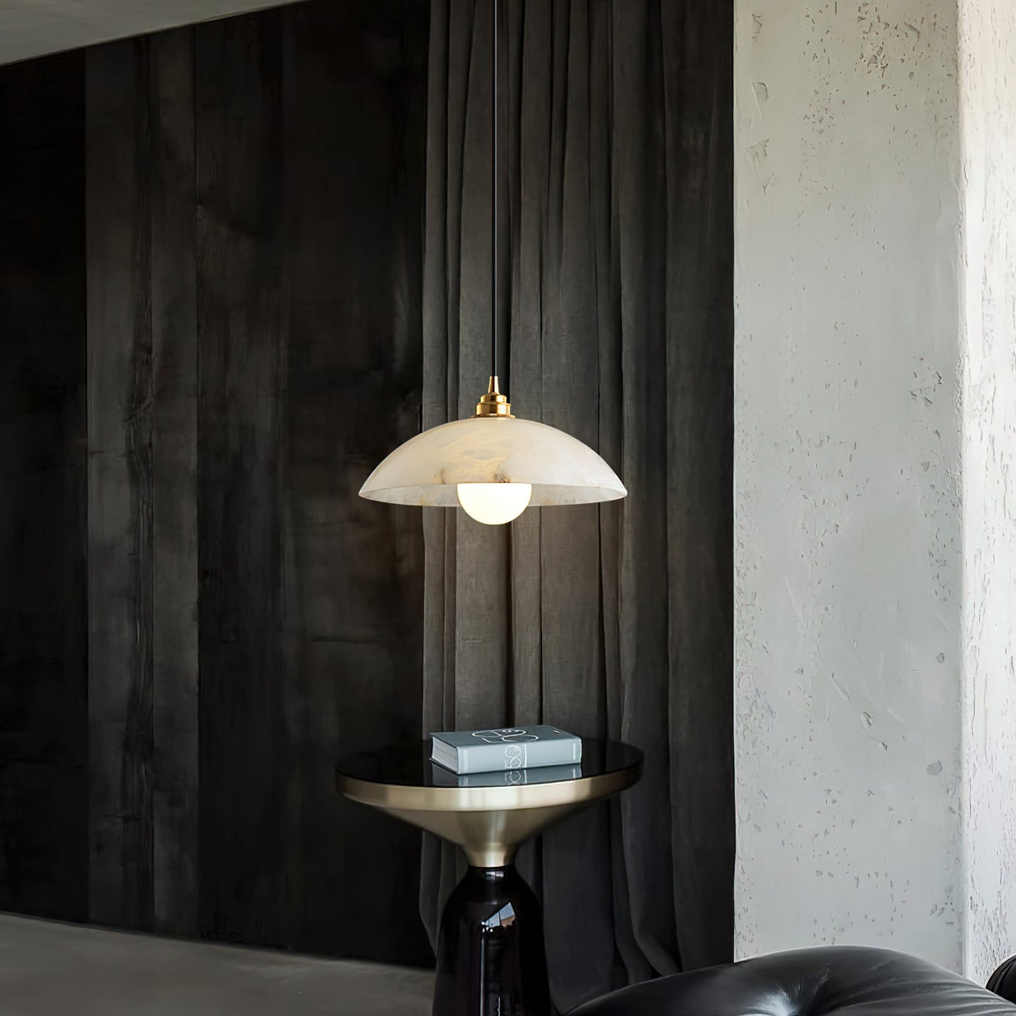 Alabaster Dome Alabaster Pendant Light
