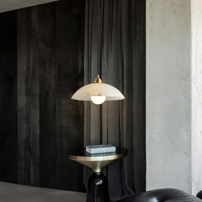 Alabaster Dome Alabaster Pendant Light