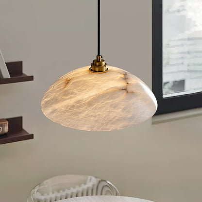 Alabaster Dome Alabaster Pendant Light