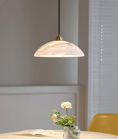 Alabaster Dome Alabaster Pendant Light