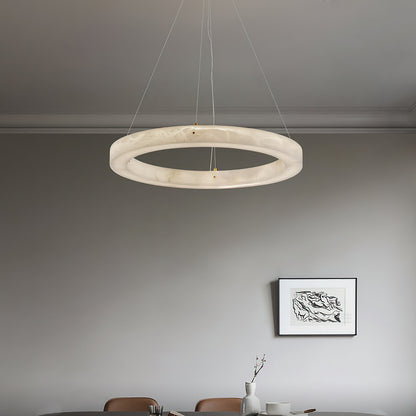 Alabaster Alabaster Ring Chandelier