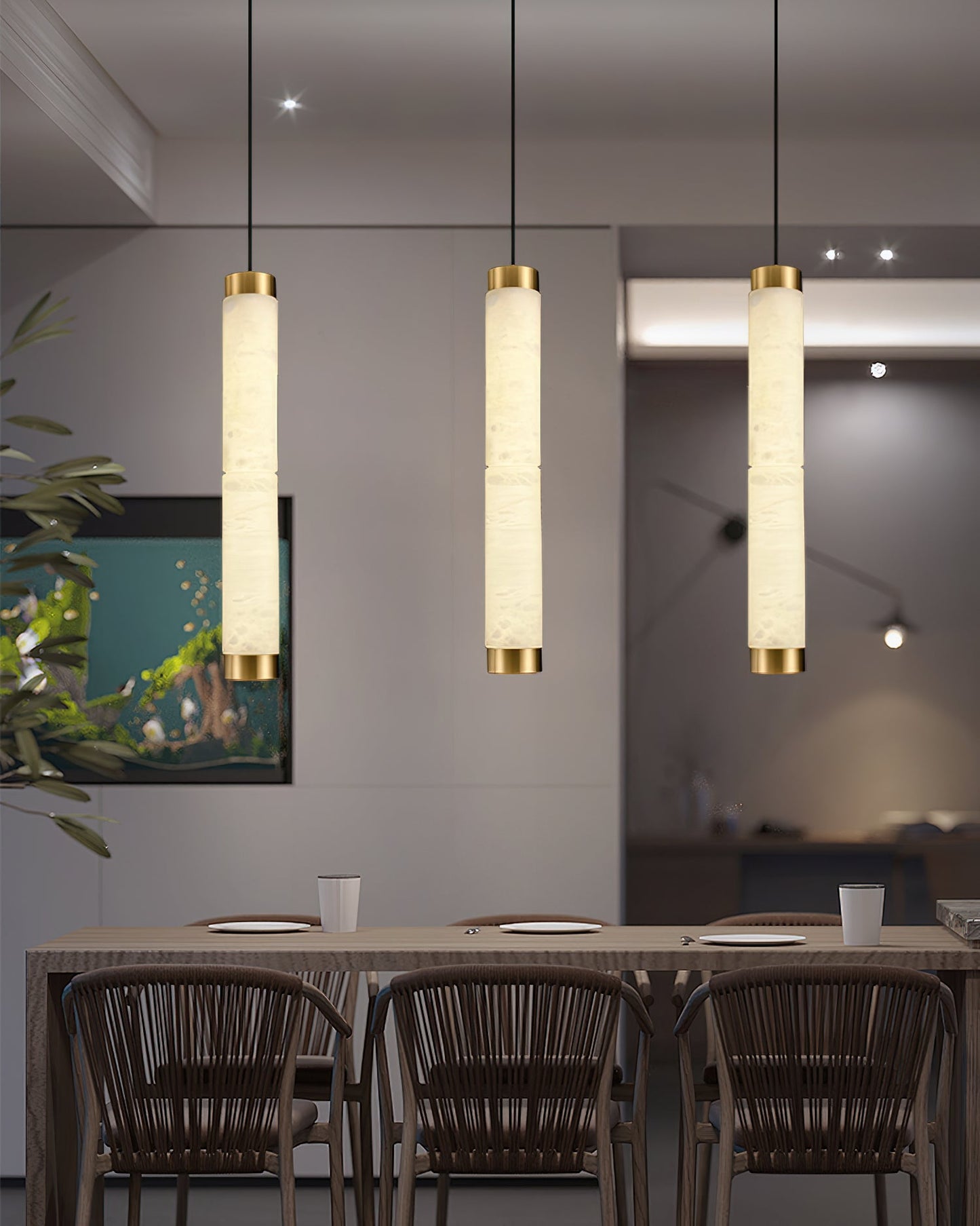 Alabaster Strip Alabaster Pendant Light