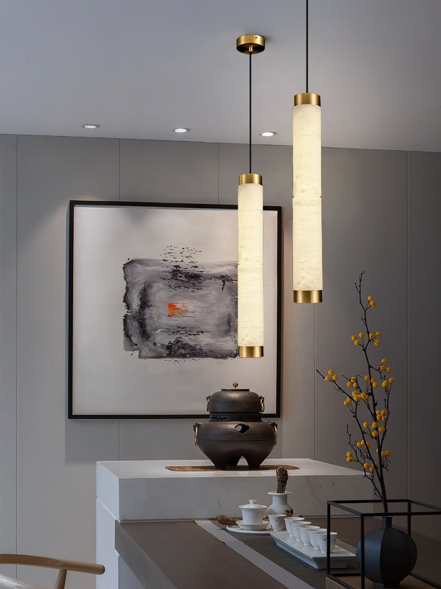 Alabaster Strip Alabaster Pendant Light