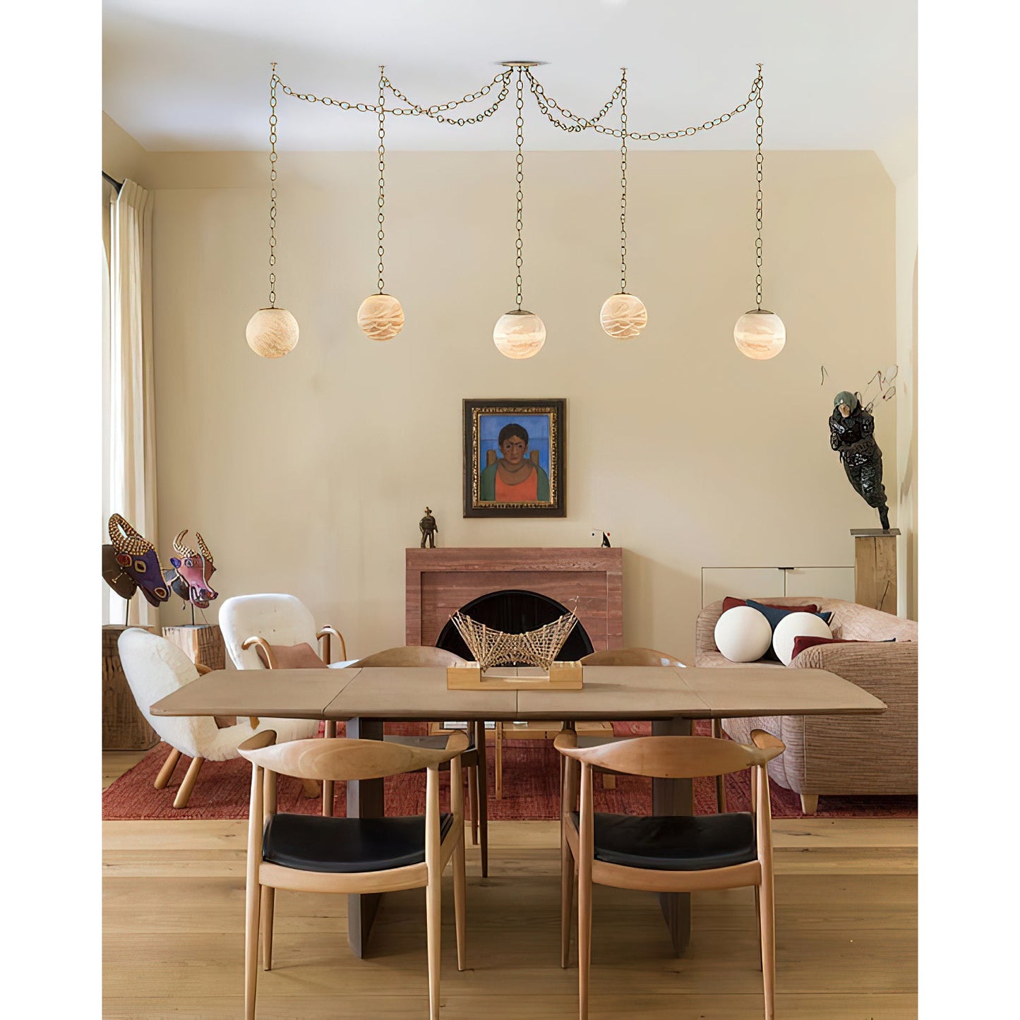 Alabaster Swag Pendant Lamp