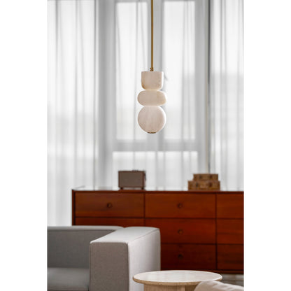 Alabaster Totem Pendant Lamp