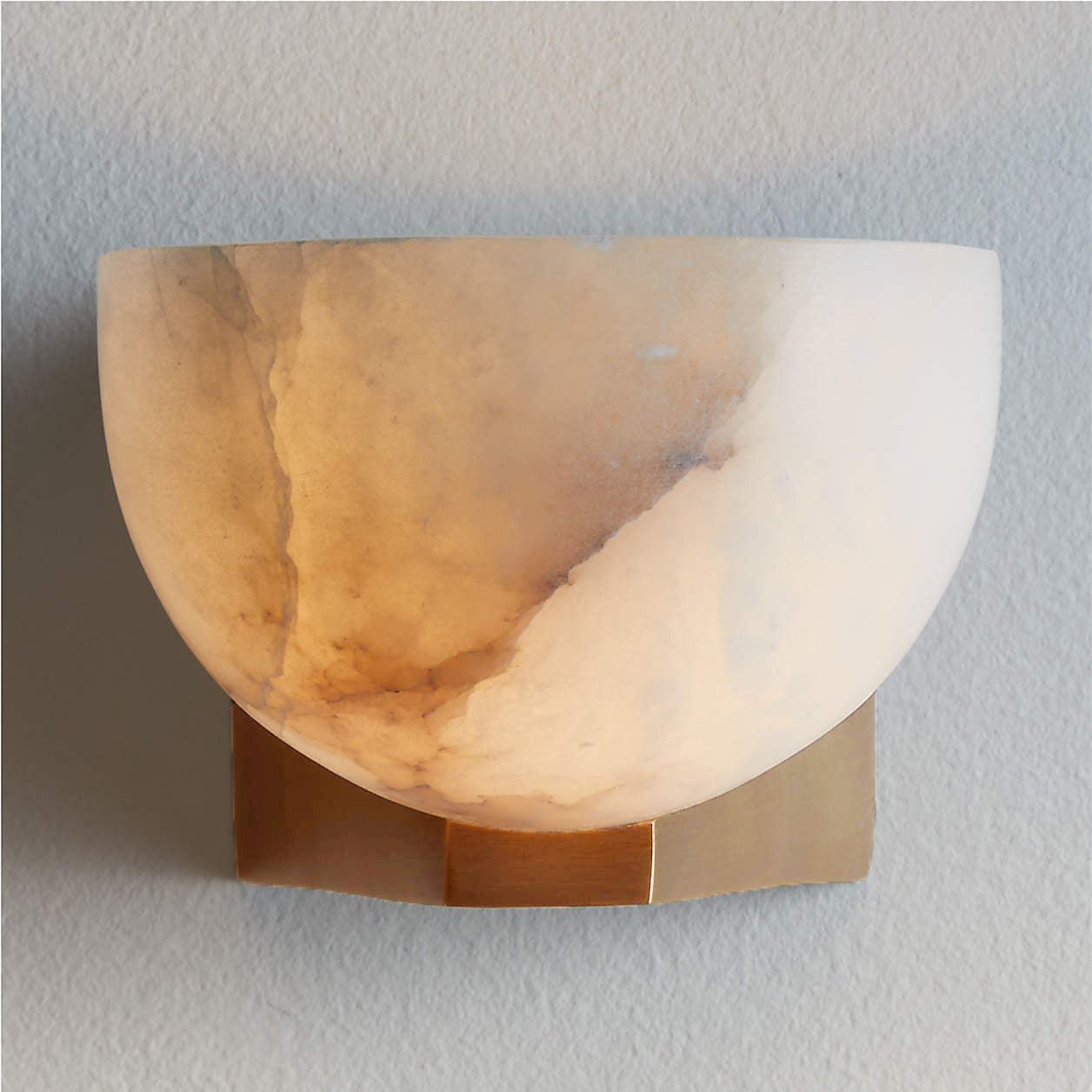 Ando Brass Alabaster Sconce