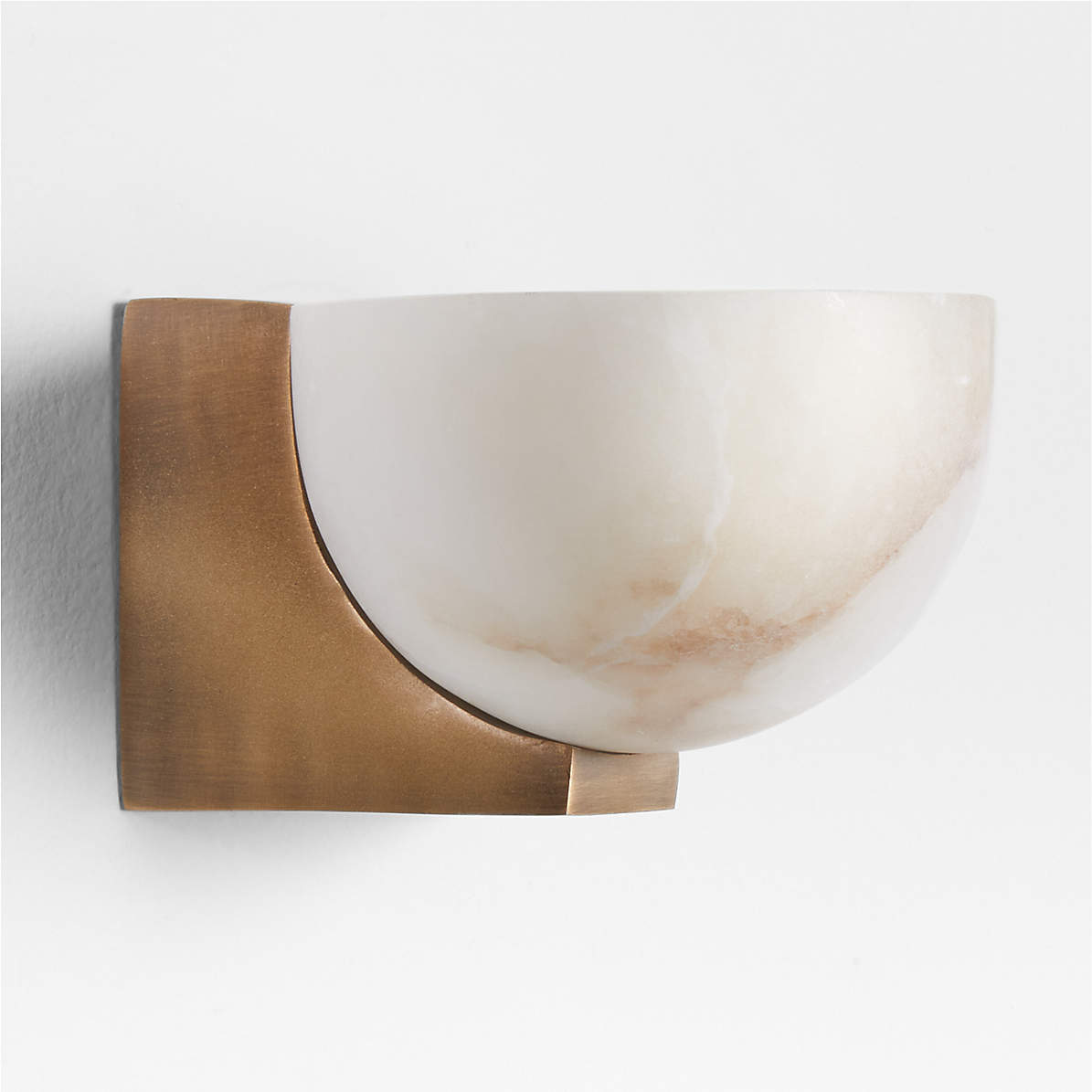 Ando Brass Alabaster Sconce