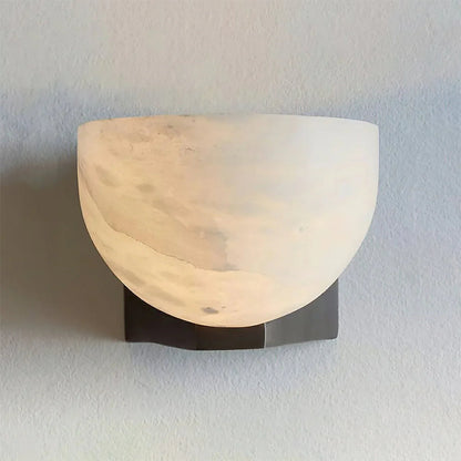 Ando Brass Alabaster Sconce