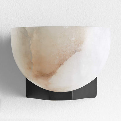 Ando Brass Alabaster Sconce
