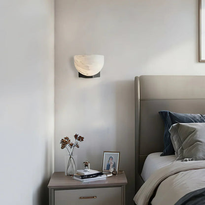 Ando Brass Alabaster Sconce