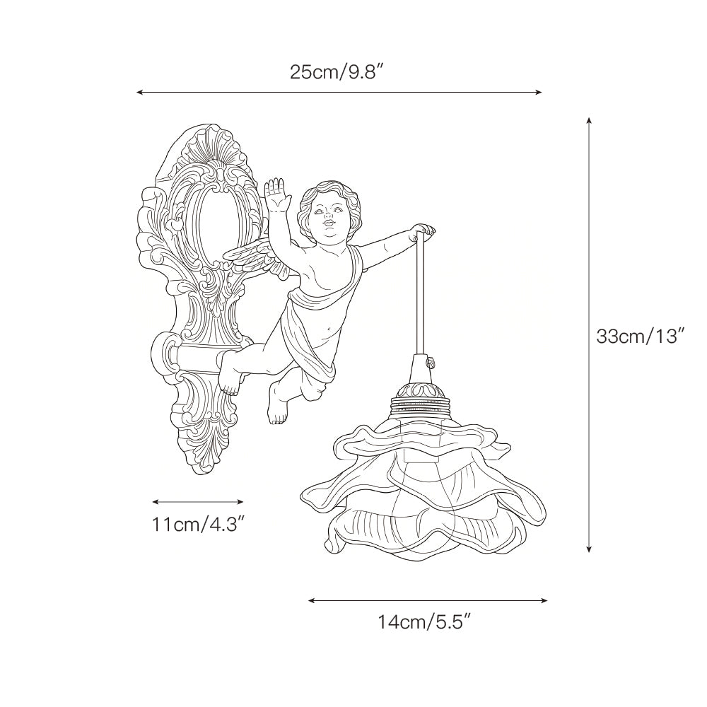 Angel Glass Wall Lamp