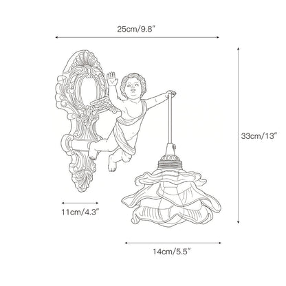 Angel Glass Wall Lamp