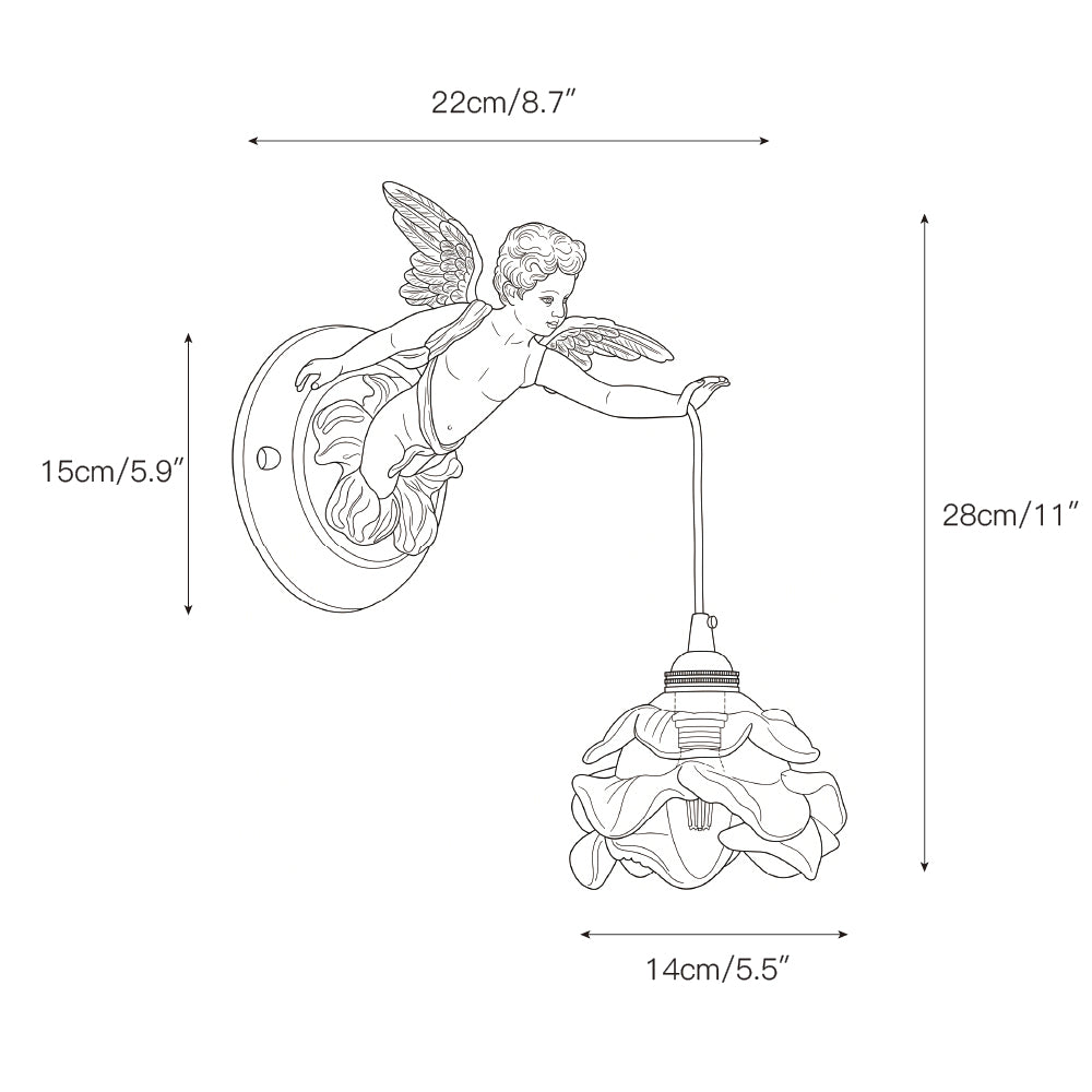 Angel Glass Wall Lamp