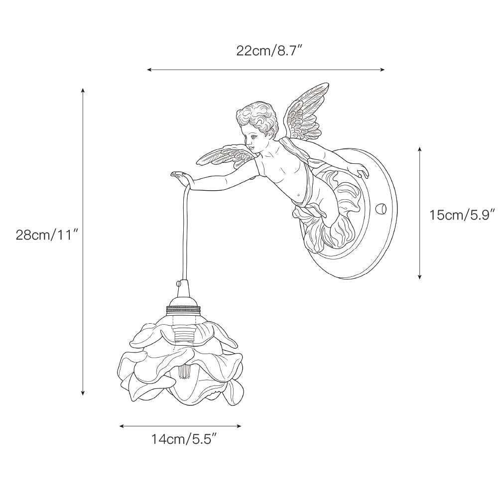 Angel Glass Wall Lamp