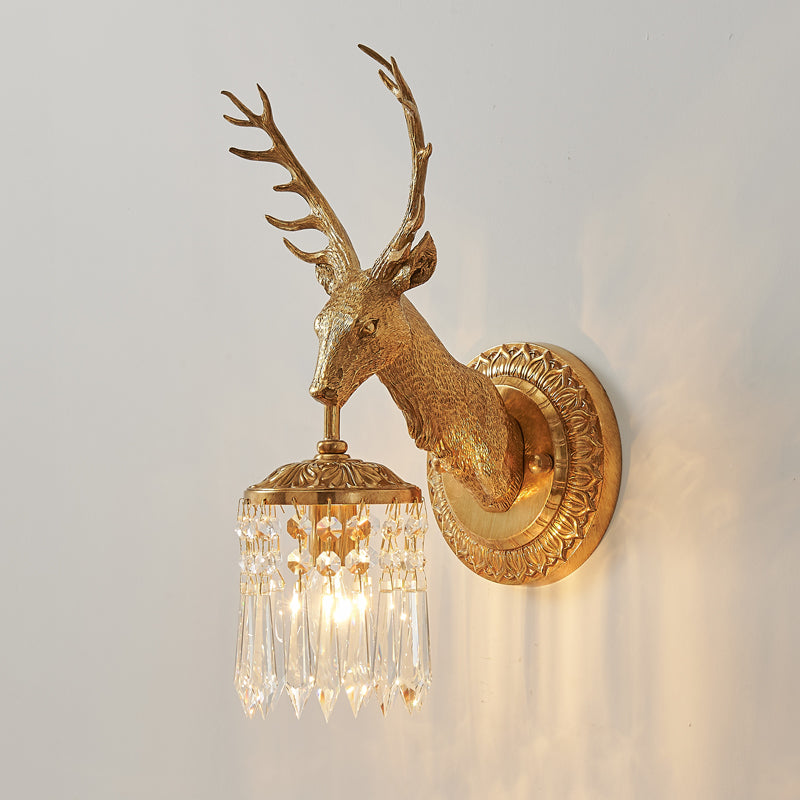 Antler Crystal Wall Lamp