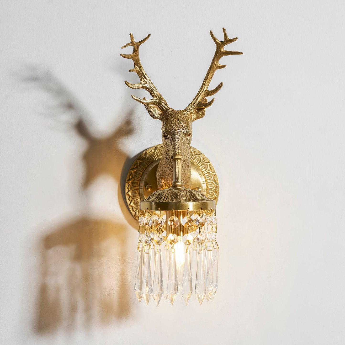 Antler Crystal Wall Lamp