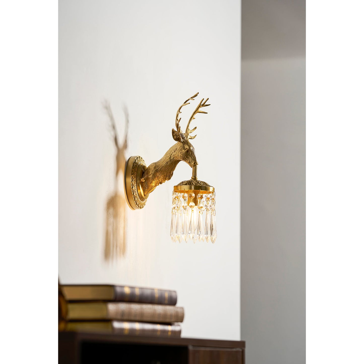 Antler Crystal Wall Lamp