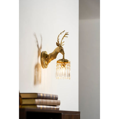 Antler Crystal Wall Lamp