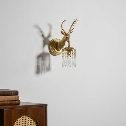 Antler Crystal Wall Lamp