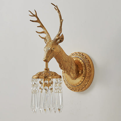 Antler Crystal Wall Lamp