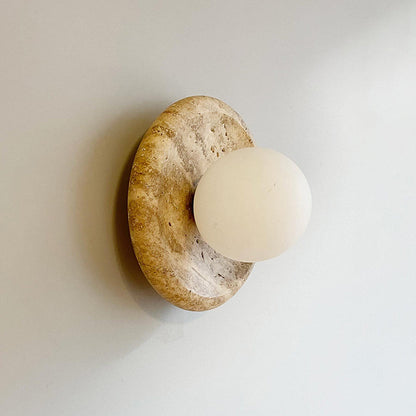 Apricity Travertine Wall Lamp