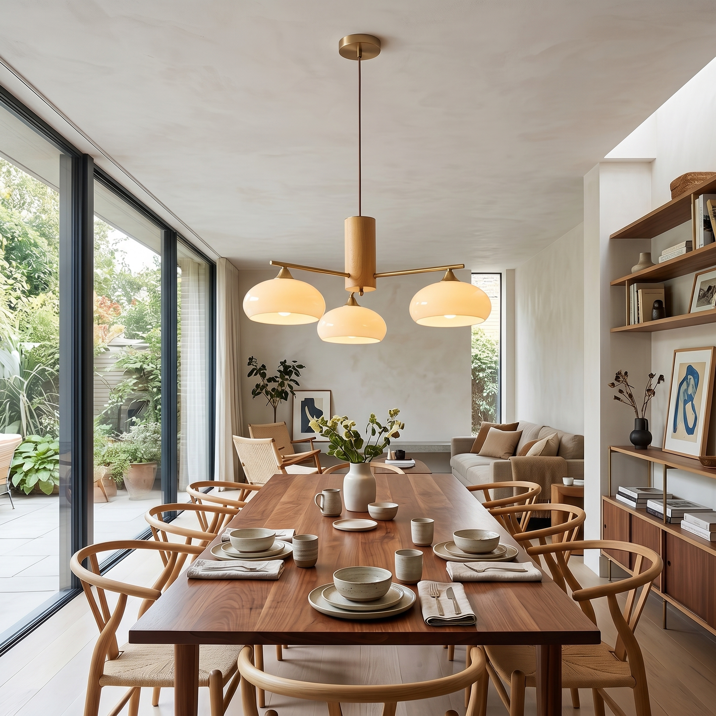 Elliptical Persimmon Chandelier