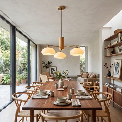 Elliptical Persimmon Chandelier