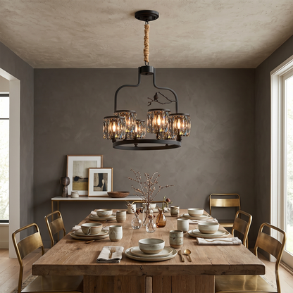 Crystal Bird Chandelier